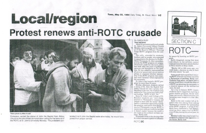 1984 June 22, Daily Times, St Cloud,  Protest renews anti-ROTC crusade.jpg